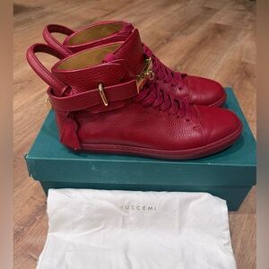 Size 10 - Buscemi 100MM -Top High Red Sneakers